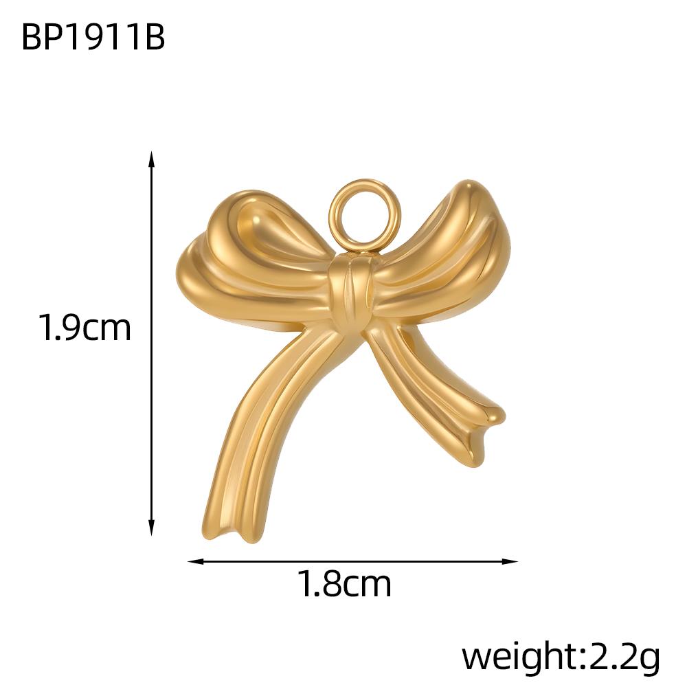 CARLIDANA New Gold Plated Charm Stainless Steel DIY Jewelry Pendant Multicolor Zircon Heart Butterfly Sun Flower Bowknot