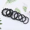 Pulseras de Piedra Natural Obsidiana Negra Pulsera de Alta Calidad Mujeres Hombres Joyas