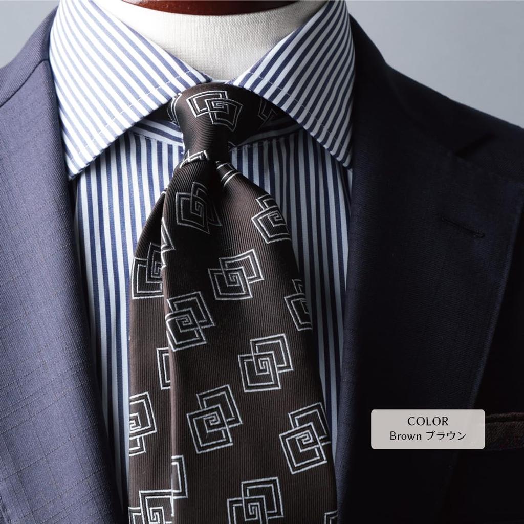 [Y&TAILOR] Necktie, Kyoto-made, Tango-made, Large Square Pattern, Small Pattern, Paisley Weave Series, 100% Silk, High-Quality, Made in Japan,