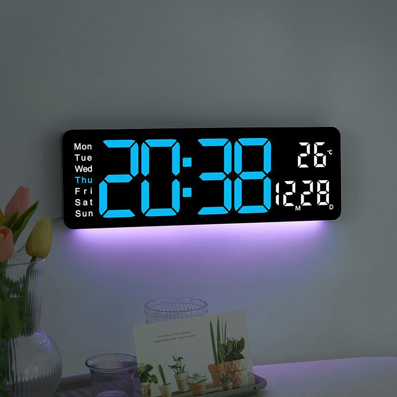Large Display Multifunctional Wall Clock with Creative Backlight for Living Room - Model 5505