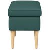 Footstool Dark Green 55 x 35 x 41 cm Polyester