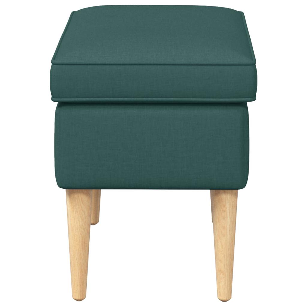 Footstool Dark Green 55 x 35 x 41 cm Polyester
