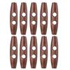50Pcs Dark Coffee Sewing 2 Holes Wood Buttons DIY Coat Clothes Accessories Decoration