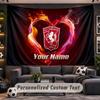 Wall Hanging Tapestry Custom NameFC Twente Pattern Personalized Printed Fabric Wall Decor