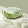 Practical Plastic Rotating Pill Box Food Grade Mini Magnetic Pill Holder Sealed Moisture-proof 4 Grids Pill Box Daily Use