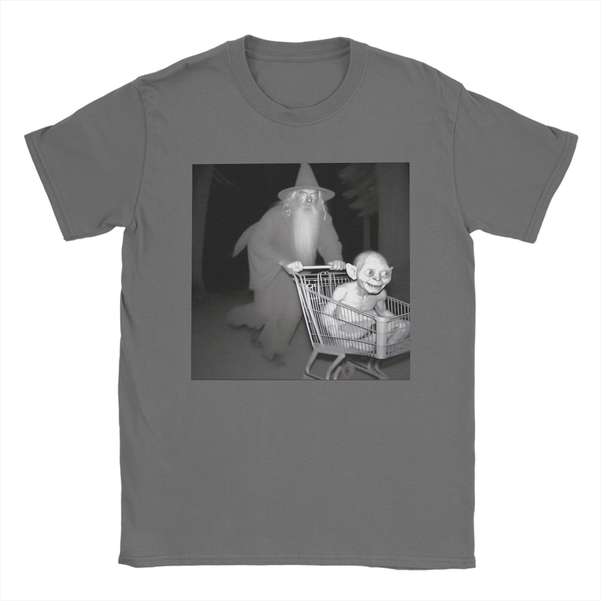 

Чоловічі футболки Чарівник штовхає візок з істотою Вінтажна футболка 100% бавовна L-Володарі Р-Кілець Футболка одяг 2XL