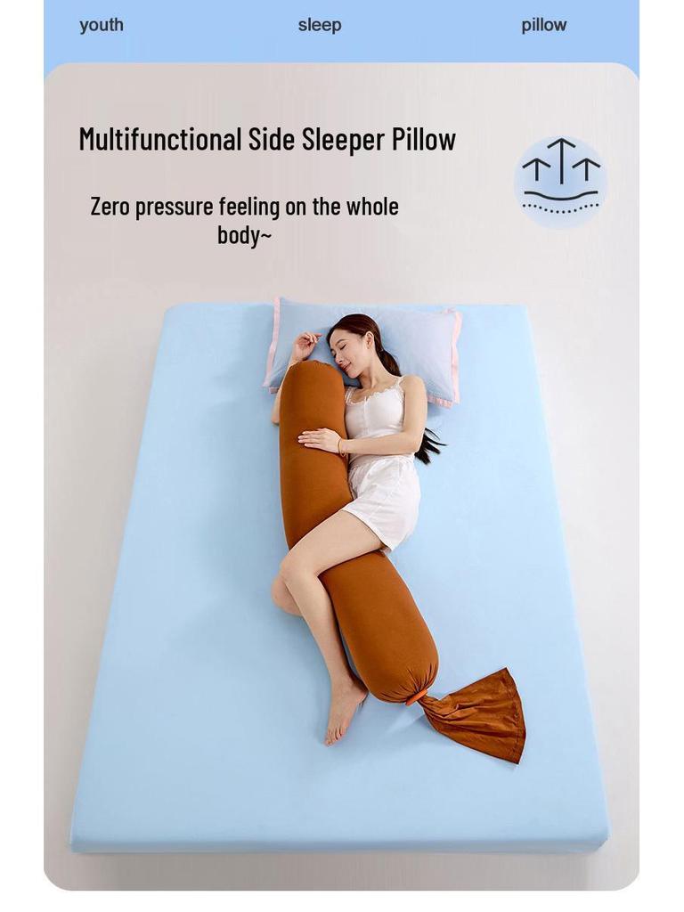 Class A Cotton Multi-functional Pregnancy Pillow - Side Sleeper, Abdomen & Lumbar Support, Leg Clamping, Hug Pillow Filled with Imported Granules.