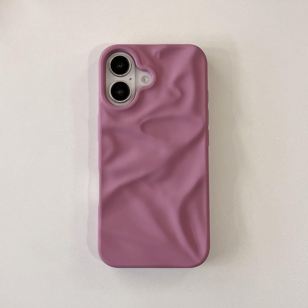 3D Wrinkled Water Ripples Pattern Soft Frosted TPU Shockproof Mobile Phone Case for iPhone 11 12 13 14 15 16 Pro Max