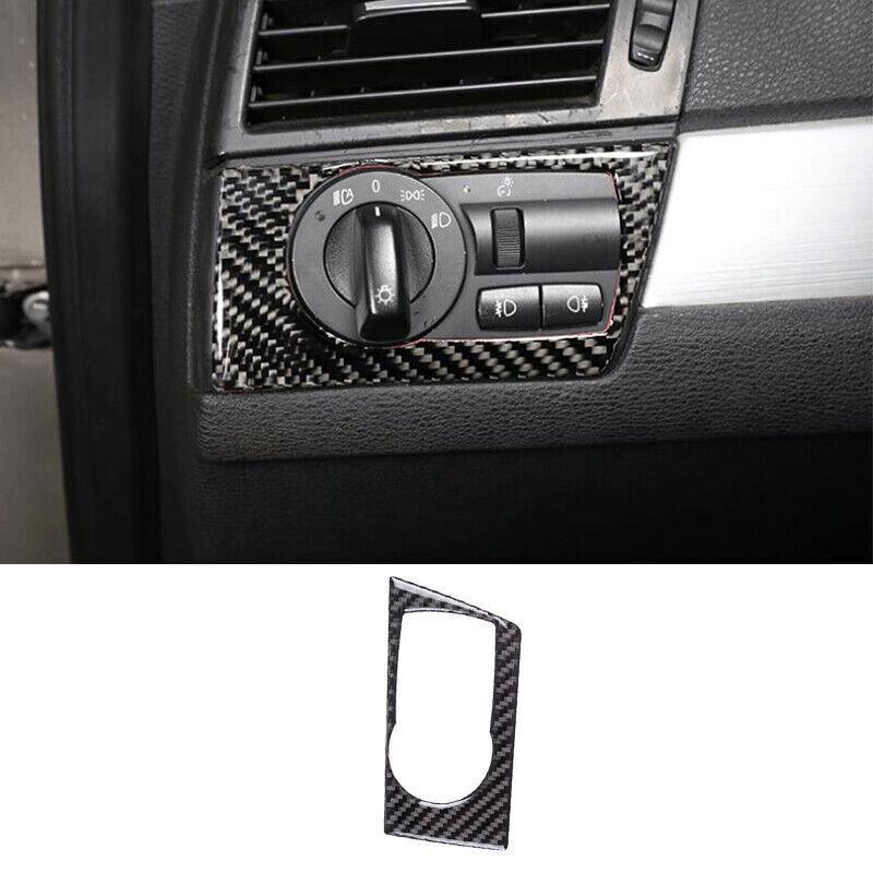 For BMW X3 E83 2006-2010 Real Carbon Fiber Function Control Button Frame Trim