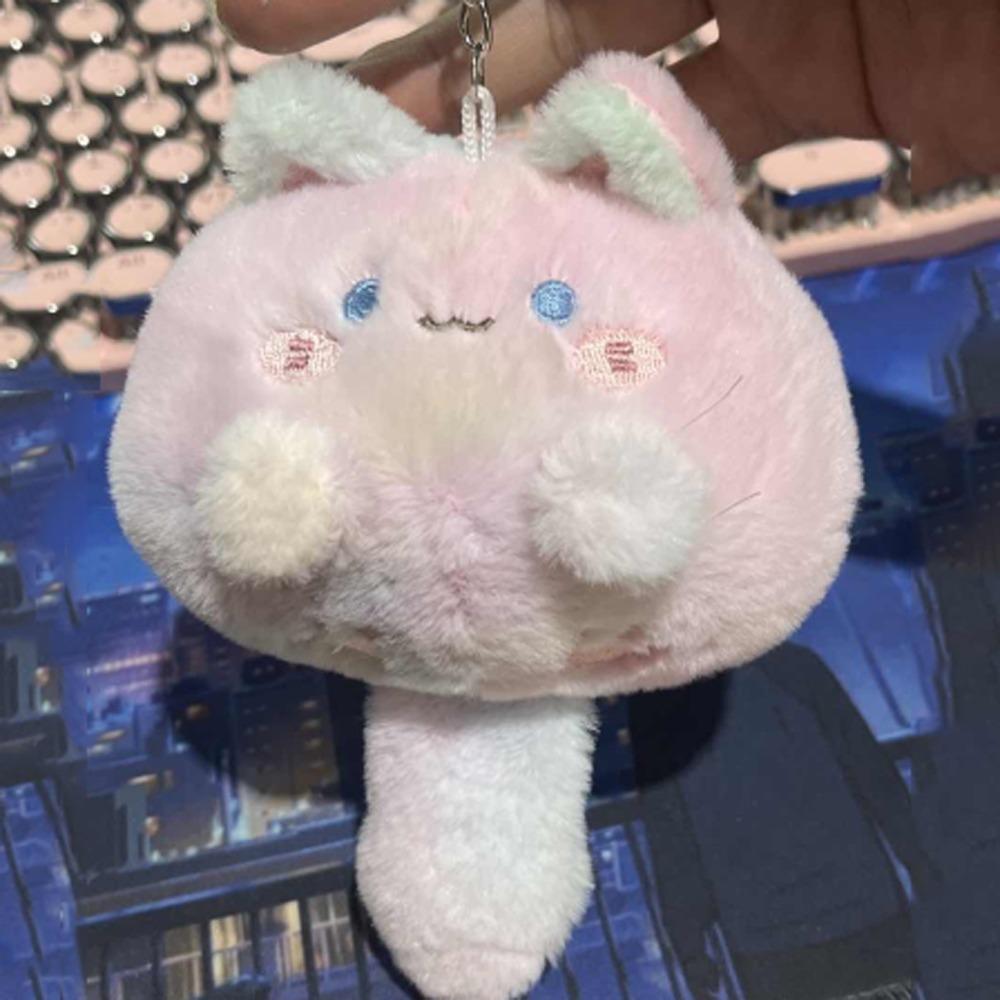 Cartoon Cat Soft Tail Plush Toy Pendant Soft Stuffed Cat Keyring Children's Toys