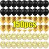Wholesale Latex Balloons Shiny Sequin Black and Gold Inflatable Balloon for Wedding Party Birthday Christmas Home Decor Supplies