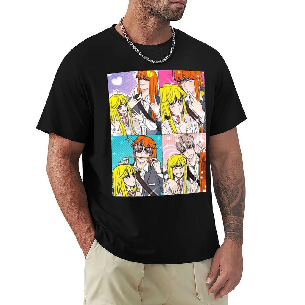 Operación Amor Verdadero: Camiseta de Su-Ae y Dohwa con figuras de anime, camisetas de anime vintage, camisetas de entrenamiento para hombres
