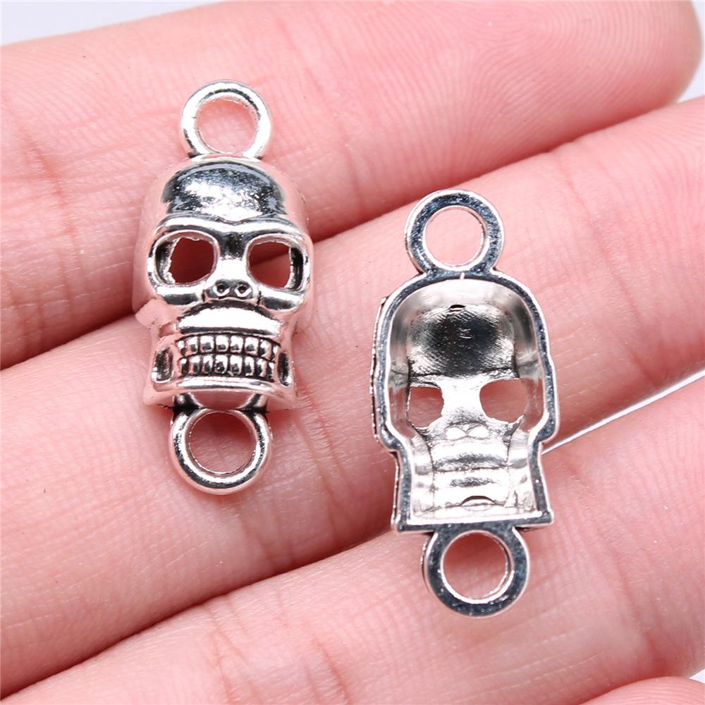 10pcs Connector Charms Tibetan Bronze Silver Color Pendants Vintage Jewelry Making DIY Handmade Craft