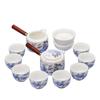 Suet Jade White Porcelain Kung Fu Tea Set Home Office Tea Pot Cover Bowl Tea Cup Ceramic Gift Tea Set Heat-resistant