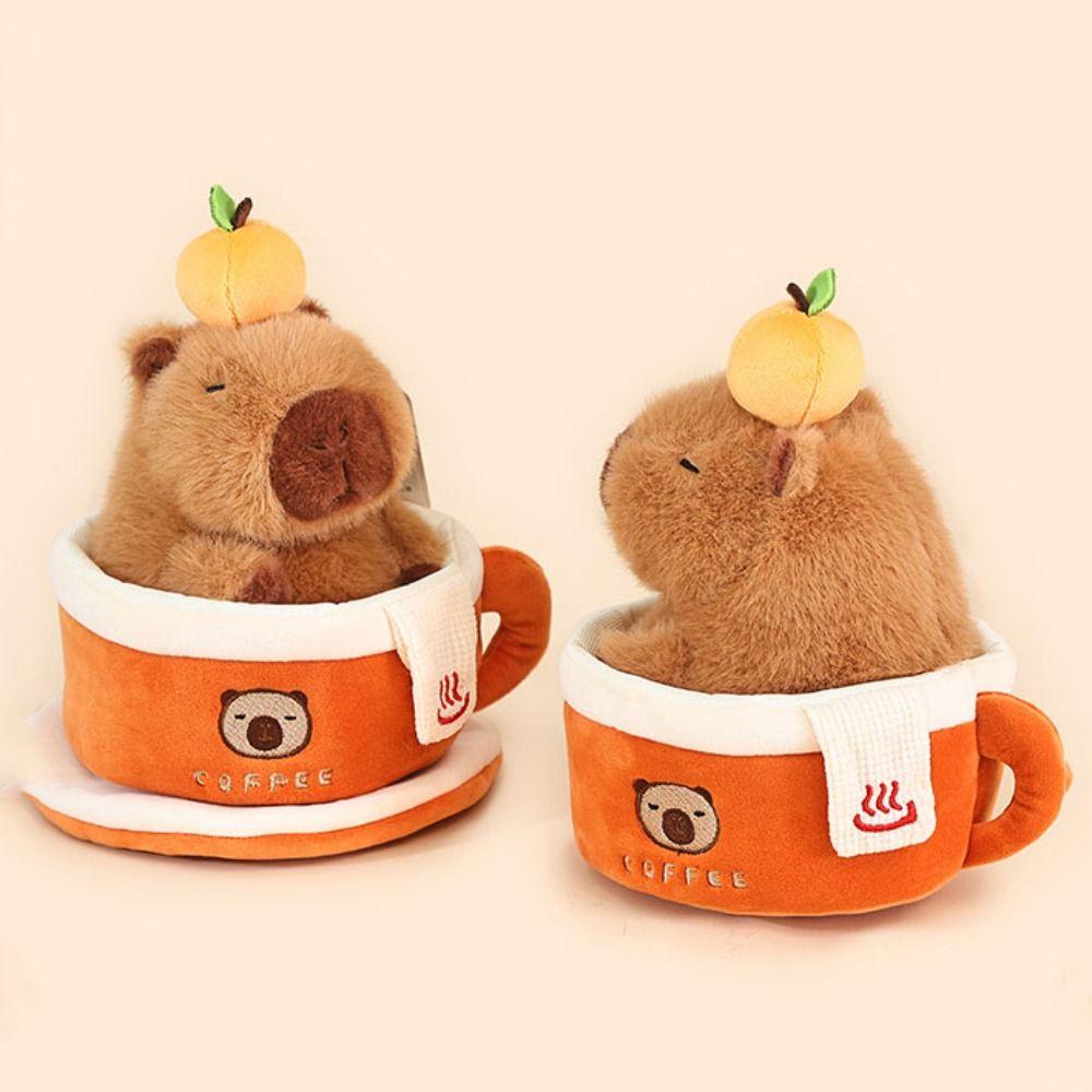 

Simulation Plush Animal Kapibala Doll Soft Capybara Plush Stuffed Toy Home Decor коричневий