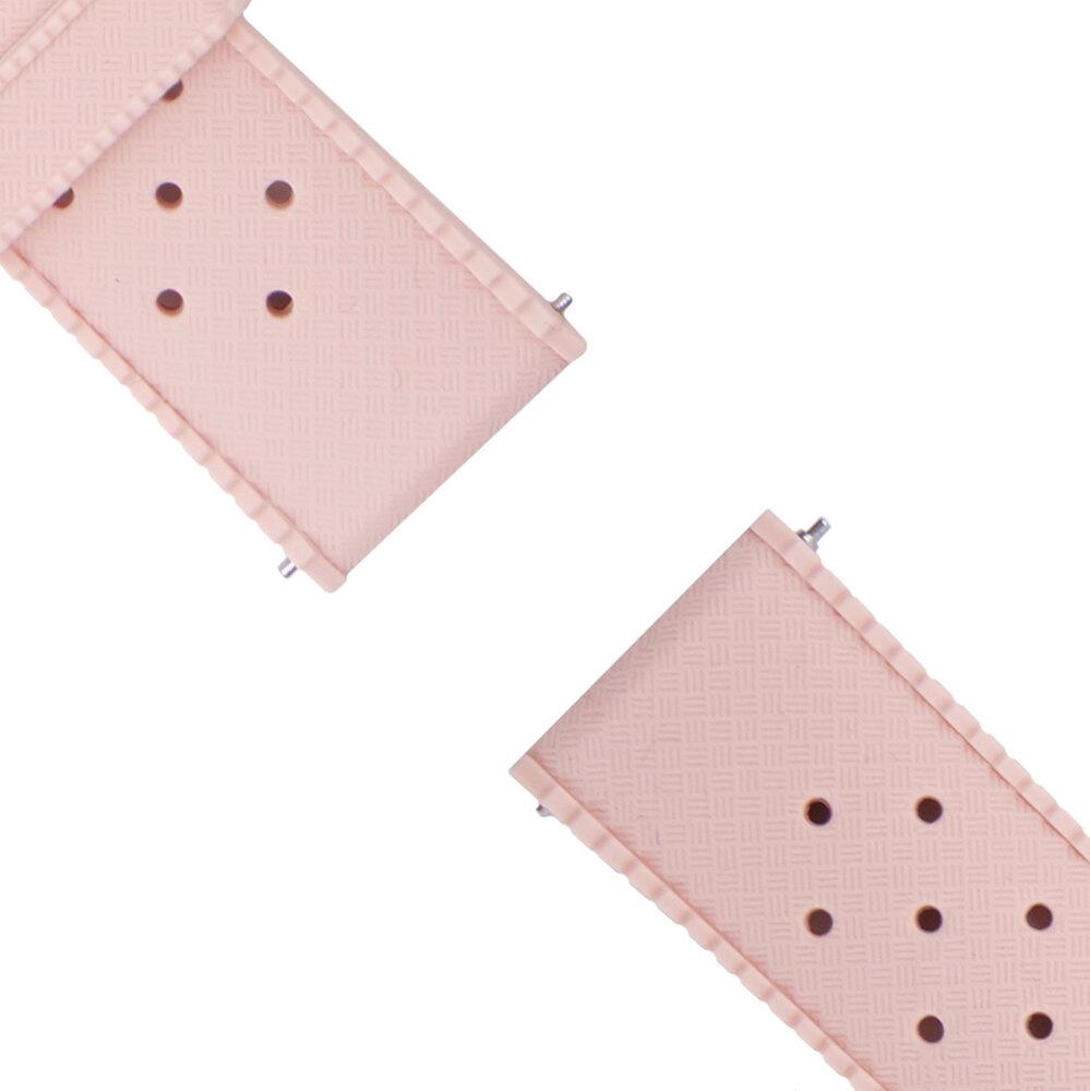 ERBORD Universal Silicone Strap 22mm, Tropic, Pink/Black Buckle