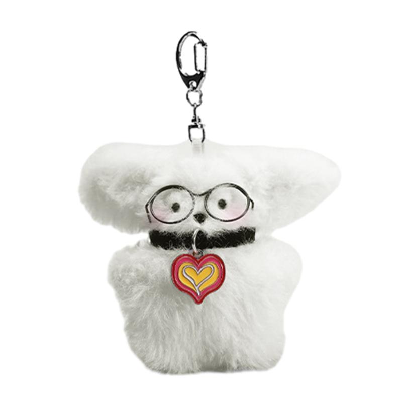 

Cute Dog Keyring Plush Keychain Stuffed Animal Backpack Pendant Soft Key Rings