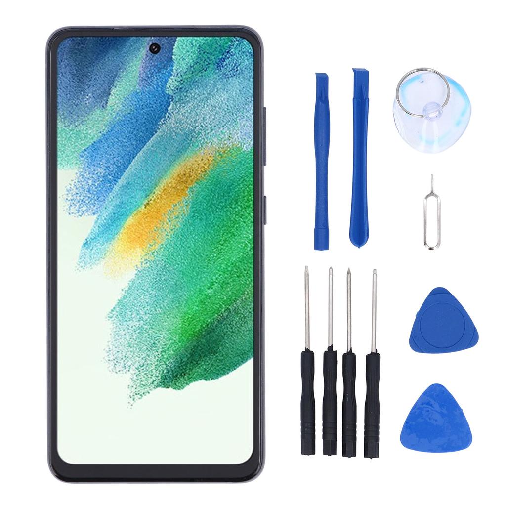 Phone Touch Screen Replacement for Galaxy S21 FE 5G SM G990B TFT Display Touchscreen Digitizer Assembly with Frame and