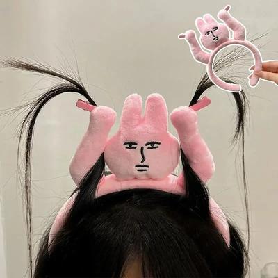 Mignon Bandeau Cheveux Oreilles de Lapin en Peluche Bandeau Rose Pince pour Coiffage Frange Filles Coiffe Accessoires Cheveux Accessoires Photo Cadeau Utilisation