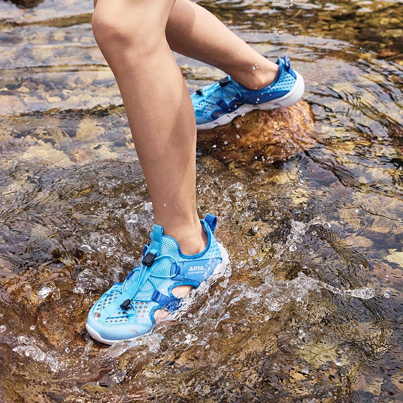 Anta Comfortable Breathable Non-Slip Durable Childrens Sandals Kids Sandals Blue A312426906-3