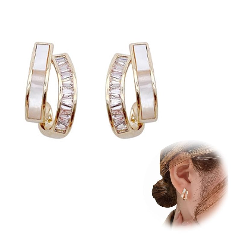 

Coollooda earrings hoop earrings ladies ring earrings gold stud earrings simple accessories earrings binaural set earrings anniversary Popularity