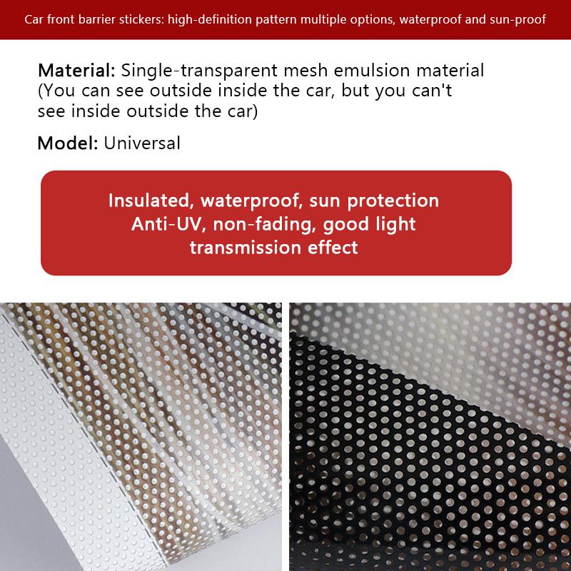 SEAMETAL Car Front Windshield Transparent Stickers Front Rear Gear Decorative Sunshade Decals Stickers Car Decorative Stickers