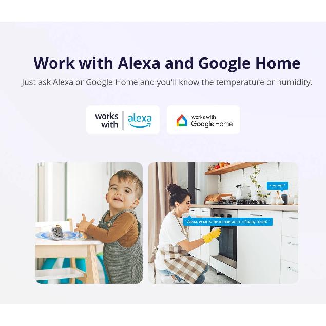 SONOFF SNZB-02D Zigbee Smart Temperature Humidity Sensor Transducer Real-time Monitor Ewelink Alexa Google Home Assistant Alice
