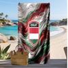 Hungary Football Print Beach Towel Quick Dry Super Absorbent Soft Bath Towel for Swimming Beach Travel Fan Souvenir Gift