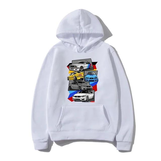 2025 Autumn/Winter Men's New Car Printed Hoodie Fashion High Quality Hip Hop Holiday Pure Cotton Pullover Sweatshirt Large Size
