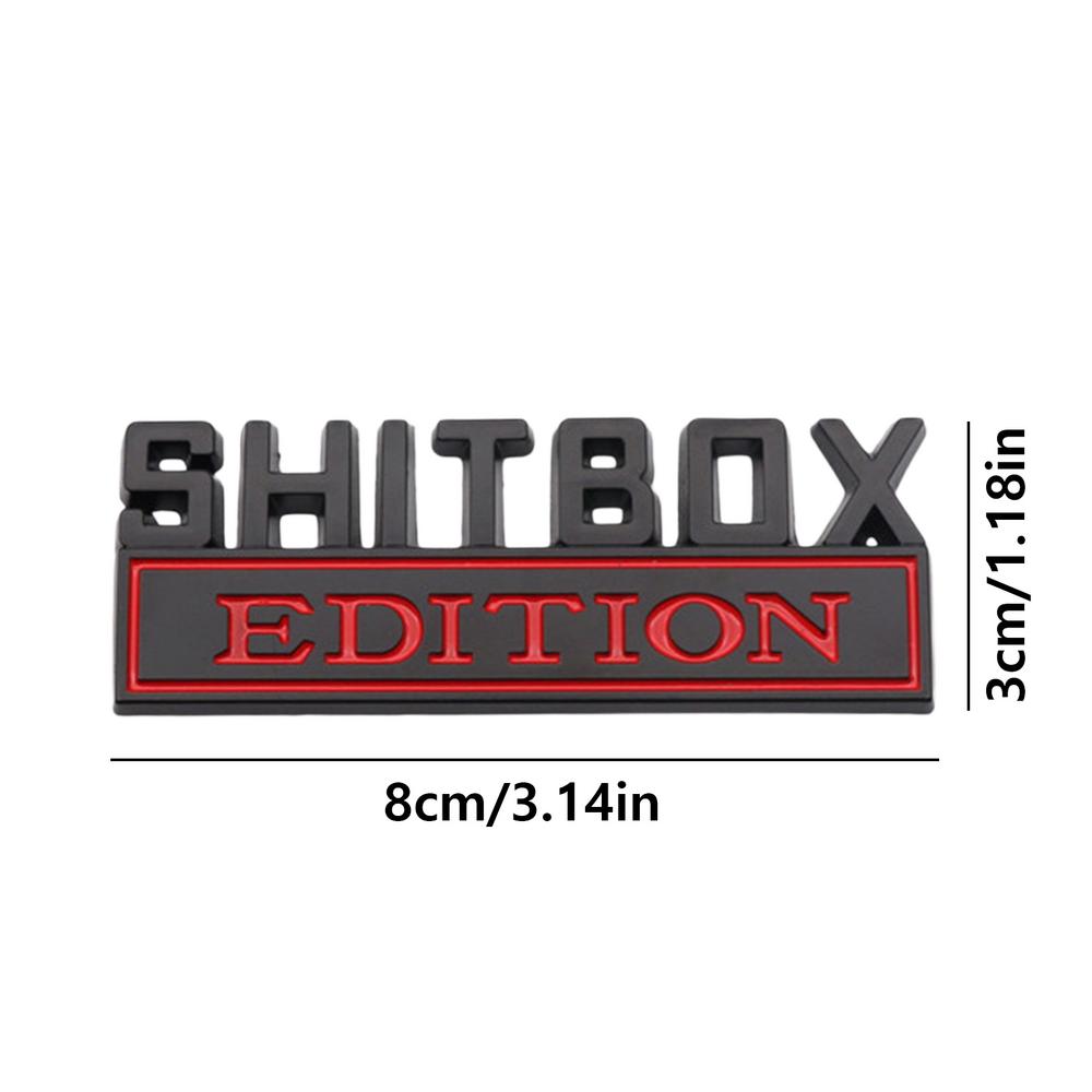 

Наклейки на автомобиль Shitbox 3D Дизайн Shitbox Эмблемы автомобилей Креативная новинка Украшения Забавный дизайн Креативная новинка Украшения Забавный