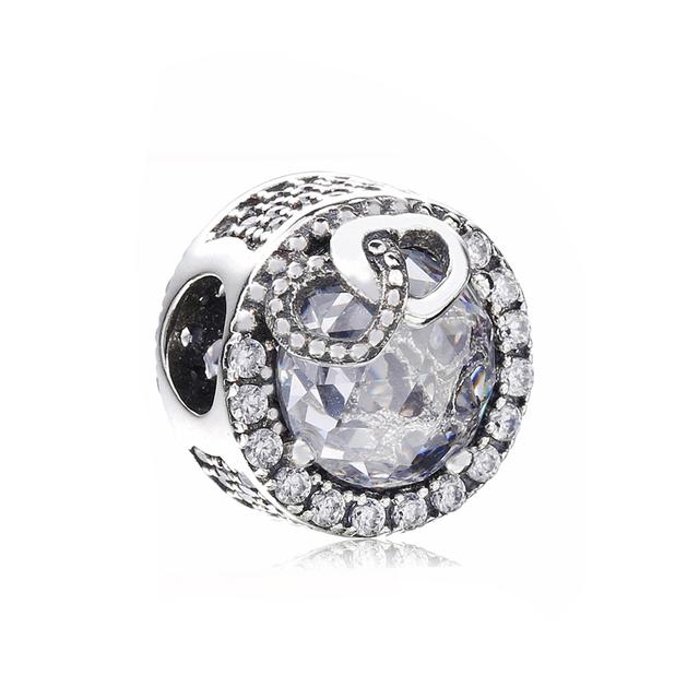 2pcs Colorful Crystal Charm Beads Fit Original Brand Charms Bracelets Necklaces Silver Color Women 'S Bracelet Diy Jewelry Making