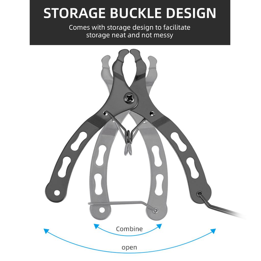 Mini Bicycle Chain Quick Link Tool with Hook Bike Gauge Calipers Cycling Chain Hook Tools