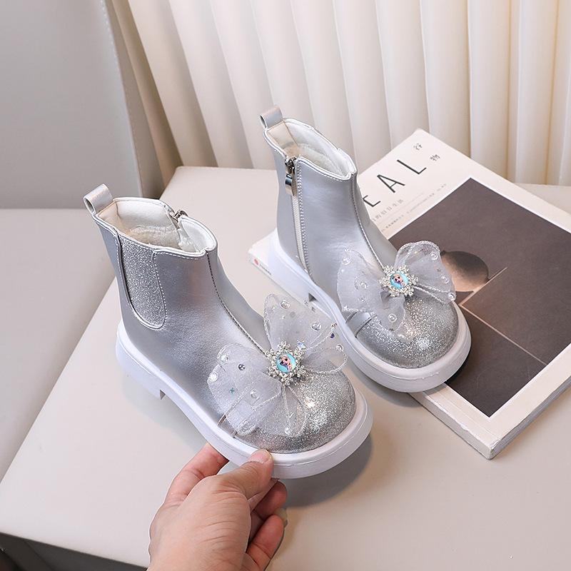 New Children's Boots Soft-soled Small Leather Shoes