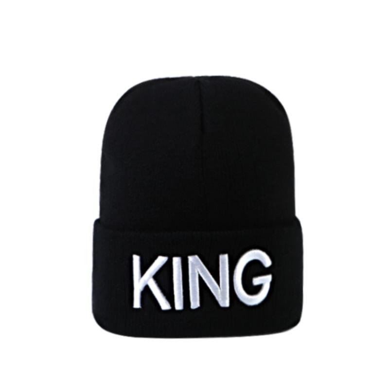 Letter Knitted Hat for Women In Autumn and Winter Embroidered Warm Pullover Woolen Hat for Men