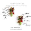 Retro Chinese Beaded Flower Earrings: National Style, Original Color, High-End Design for Women