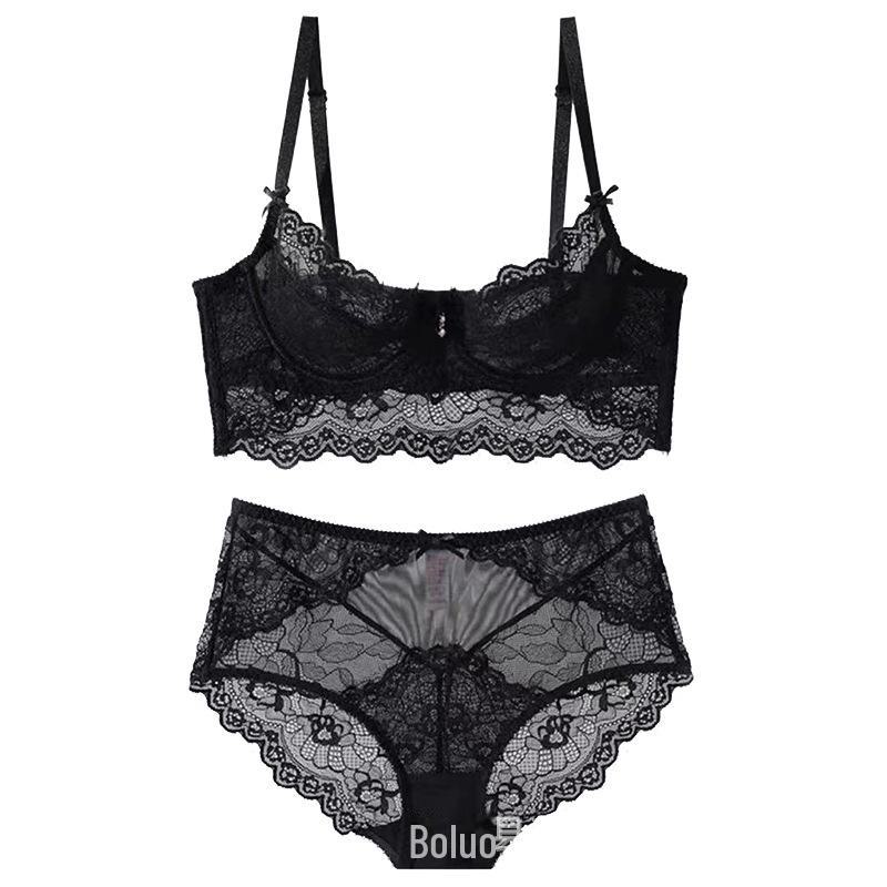 Set Sutiene Sexy cu Dantelă pentru Femei: Mărimi mari cu susținere pentru sâni mari, îmbunătățind silueta, design subțire și confortabil.