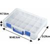 JEJ Astage Parts Storage Box PS-400 Clear, 29cm Deep X 7.8cm High X 40.5cm Wide, Set of 6, for DIY Tools and Fishing Tackle