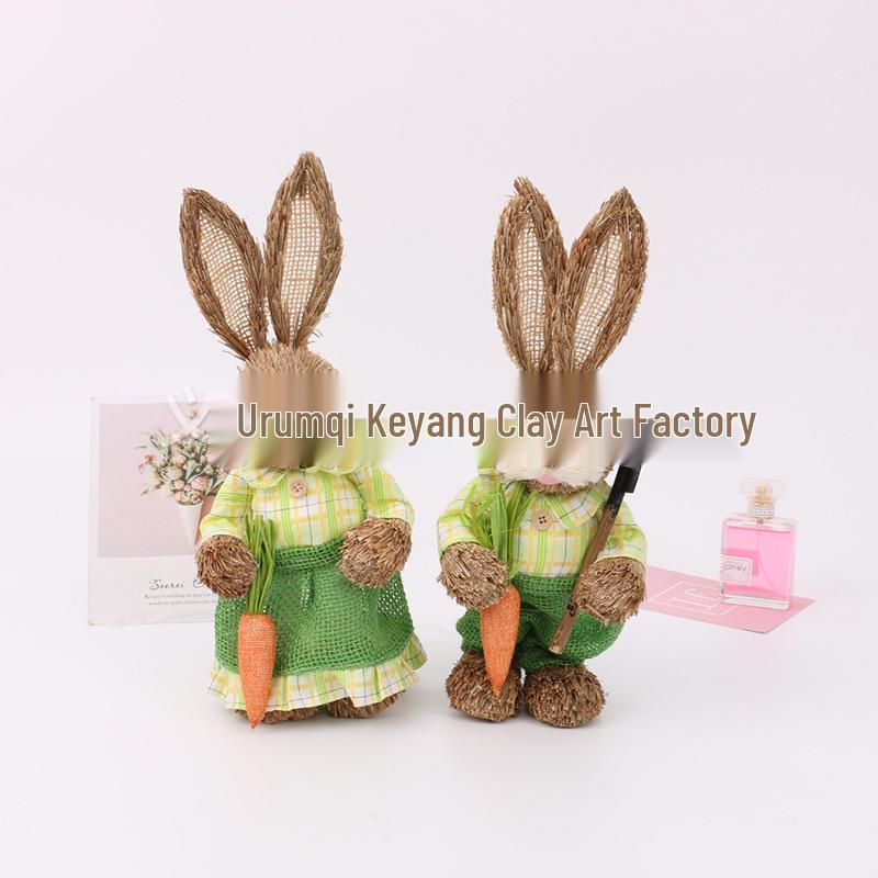 Easter Bunny Cattail Rabbit Ornaments - Home, Mall, and Garden Decor