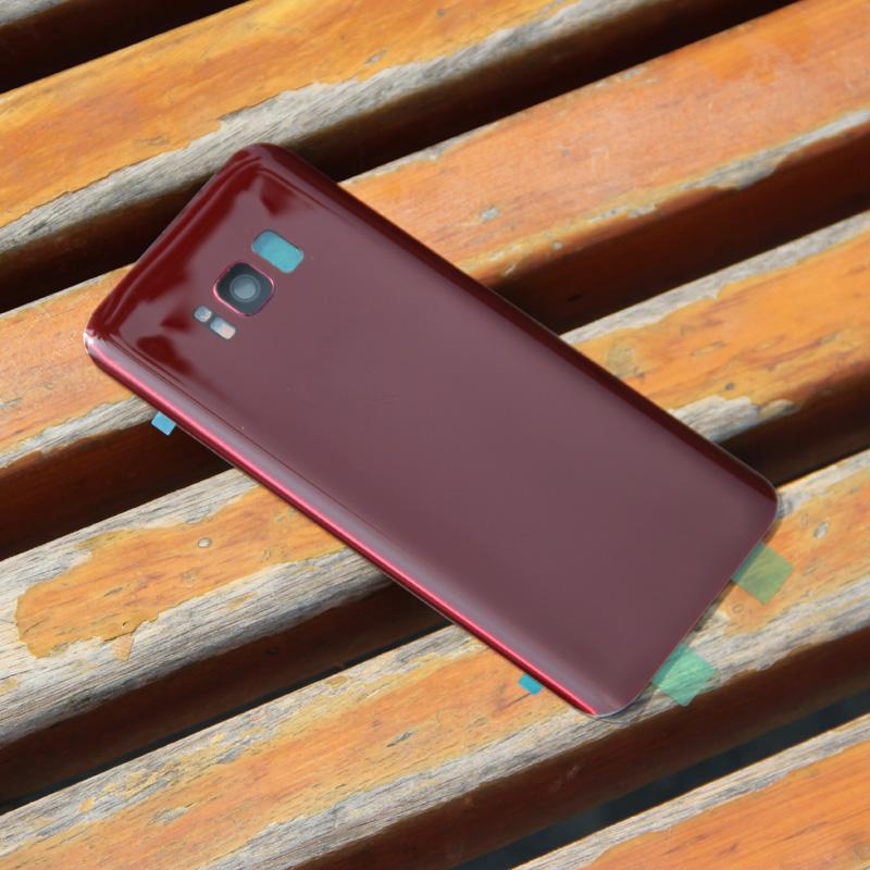 

Крышка аккумулятора Задняя крышка Корпус Стекло Задний корпус Для Samsung Galaxy S8 G9500 S8+ SM-G955 S8Plus For Samsung S8 красный