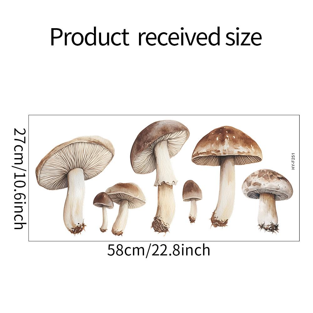 

3D реалистичные наклейки на стену в виде грибов, самоклеящиеся наклейки для домашнего декора, спальни, детской, гостиной, оконного стекла, съемные виниловые наклейки разноцветный