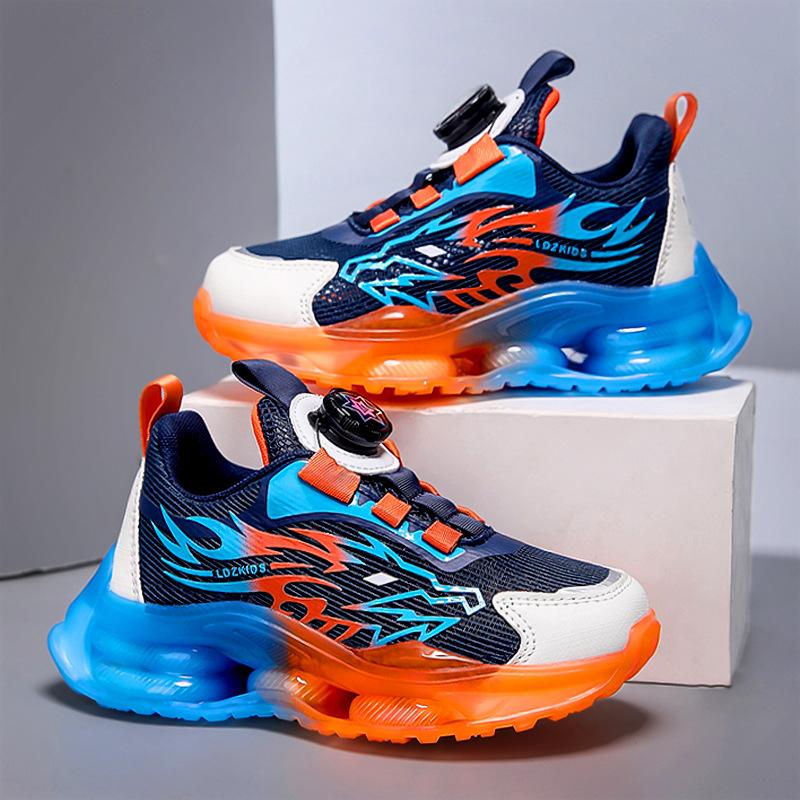Boys' shoes spring mesh breathable mesh shoes 2025 new children's soft-soled air cushion sports basketball shoes running tide