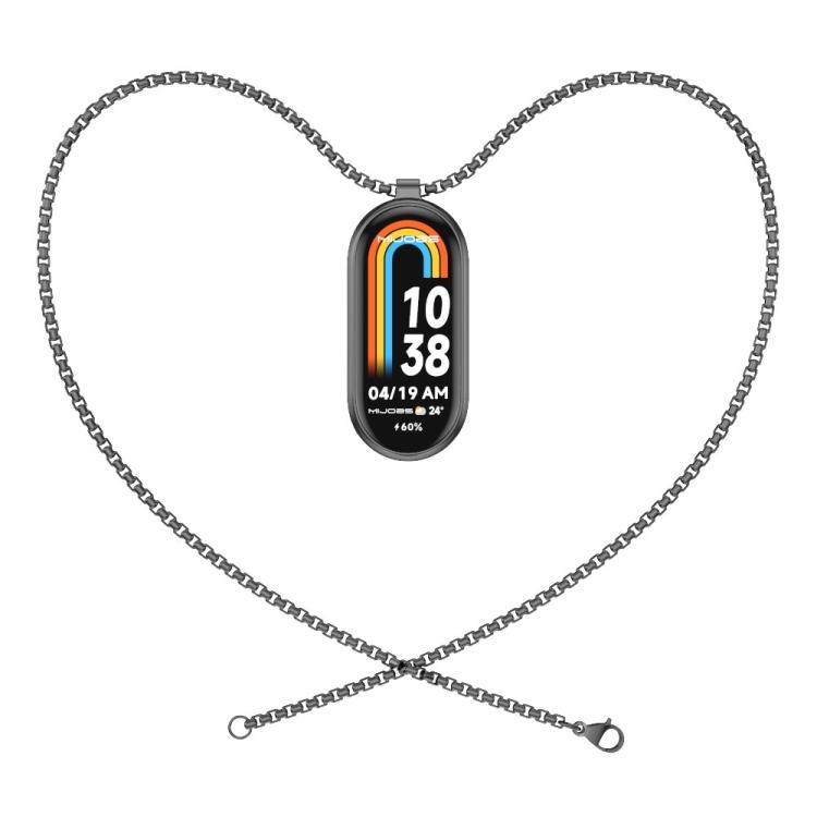 Mijobs Metal Pendant Stainless Steel Watch Necklace