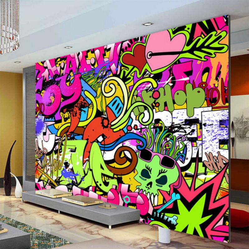 Graffiti Wallpaper Street Culture Wallpaper Art Mural Bedroom Corridor Kids Room Wall Mural