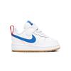 Nike Court Borough Low 2 SE TD White Pacific Blue Baby Sneakers University-Red Gum-Light-Brown BQ5453-109