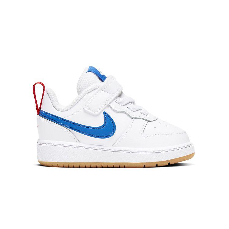 Nike Court Borough Low 2 SE TD White Pacific Blue Baby Sneakers University-Red Gum-Light-Brown BQ5453-109