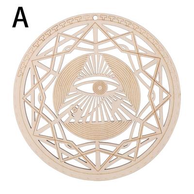 Home Decoration Ornaments Wood Sign Wooden Wall Art Sacred Geometry Wall Decor Hanging Artwork