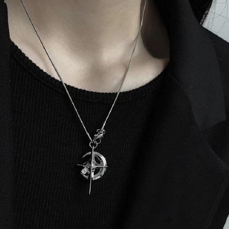 Punk Imitation Pearl Thorns Chain Necklace For Men Women Hip Hop Gothic Metal Barbed Wire Little Thorn Necklace Jewelry Gifts