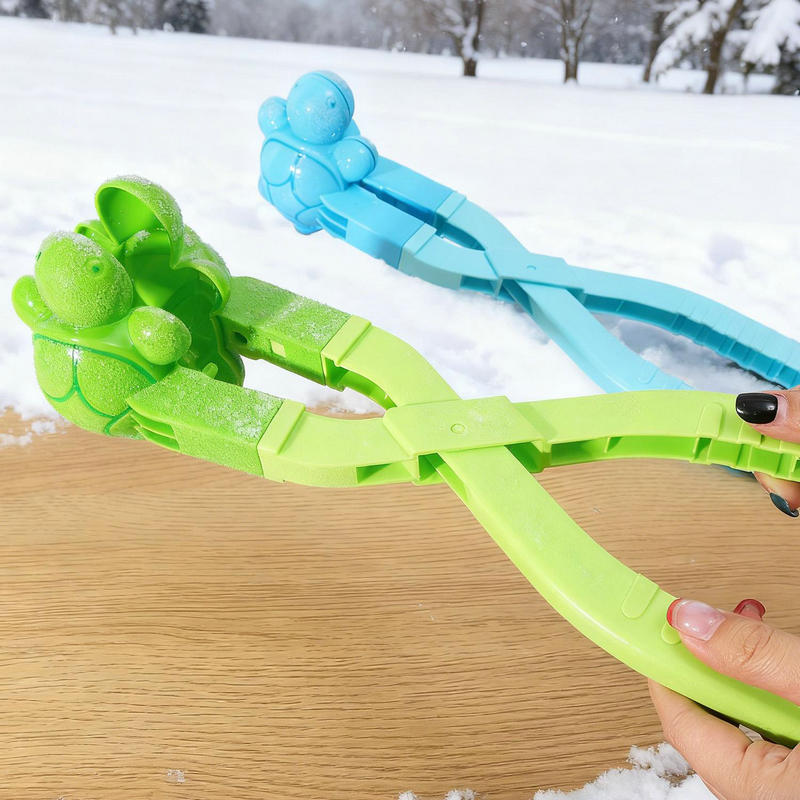 Kar Topu Yapıcı Eğlenceli Kaplumbağa Klipsli Oyuncak Kışlık Kar Topu Şekillendirici Taşınabilir Kalıplar Çocuklar Erkekler Yetişkinler İçin Bahçe Dış Mekan Çim Teras