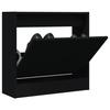VidaXL Shoe Cabinet Black 60x21x57 Cm Engineered Wood 839883