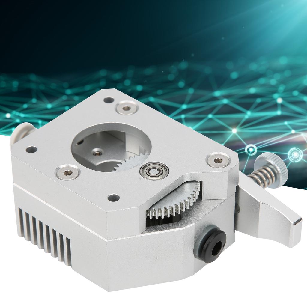 Dual Drive Gear Extruder Full Metal Body 1.75mm Consumable for 3D Printer (Silver) Main droite